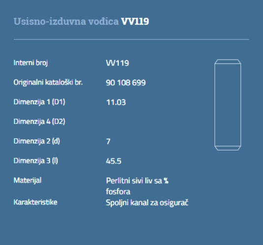 VODJICA VENTILA 1.2 1.3 1.4 OPEL - VV119 - VV119 - VV119